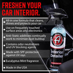 Adam's Polishes Interior Detailer 16oz - Total Car Interior Cleaner, Protectant & Dressing, All Purpose Cleaner & Leather Conditioner, Vinyl, Dashboard, Screen, Seat Cleaner & More