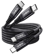 USB C to C Cable 60W [2Pack 3FT], USBC to USBC Fast Charging Cable for CarPlay Durable Braided iPhone USB C Charger Cable USB Type C Cord for iPhone 17/16/15/Pro Max, Samsung Galaxy S23 and More-Black