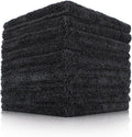 Creature Edgeless Auto Detailing Towels (10-Pack) Professional 70/30 Blend, Dual-Pile Plush Microfiber, Buffing & Polishing, 420gsm, 16in x 16in, Black