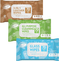 Car Interior Cleaning Wipes Set 210 Count, XL 8" x 10" | Multi-Purpose Wipes For Car Leather Seat, Windshield Window Mirror Cleaning, Steering Wheel & Vinyl Cleaning
