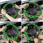 Pixel Zombie Steering Wheel Cover, Non Slip Polyester Car Wheel Protector for Car SUV Truck, Universal 15 Inch