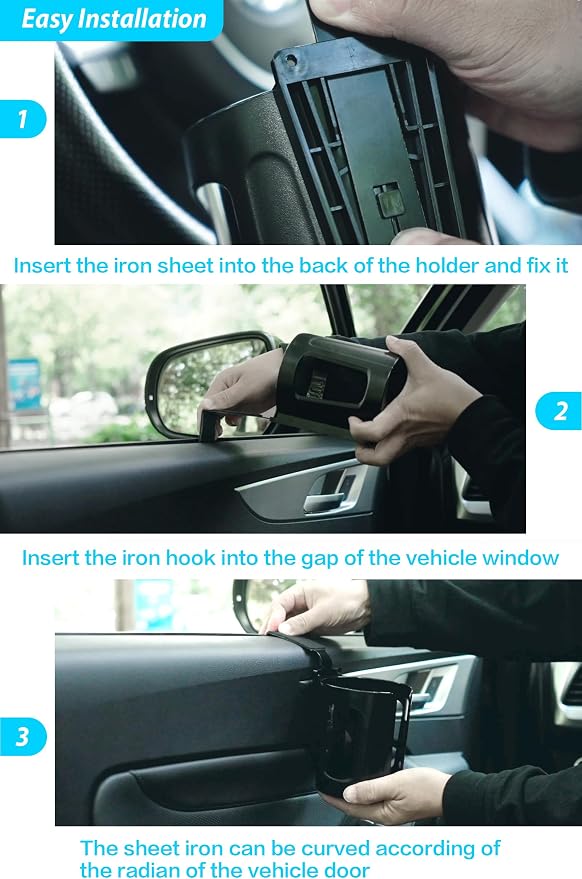 Large Car Door Cup Holder, Vehicle Armrest Cup Holder, Drink Holder for Truck