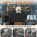 Dog Car Seat Cover for Pets 100% Waterproof Seat Cover Hammock 600D Heavy Duty Scratch Proof Nonslip Durable Soft Back Seat Covers for Cars Trucks and SUVs