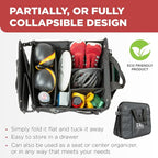XL Heavy-Duty Trunk Organizer – Reinforced SUV & Truck Cargo Storage with 6 Adjustable Compartments, Non-Slip Base & Securing Straps (Foldable Design, Grey)