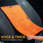 24"x36" Car Drying Towel, 1200GSM Microfiber Towel for Cars, Twisted-Loop Drying Towel Car Detailing, Double Sided Super Absorbent, No Water Spots, Label-Free Design Car Towel