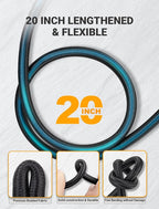 20 Inch Tire Inflator Hose Adapter, Car Air Hose Self-Locking Air Chuck w/Tire Schrader Valve Fine Thread & Presta Valve Adapter, Quick Connect & Release for Pump Air Compressor Attachments