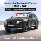 Windshield Sunshade Compatible for Hyundai Tucson 2016-2019 2020 2021, Sun Visor for Front Windshield & Window Sun Shade Cover, UV Heat Blocker & Protector, Car Accessories