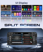 Android Car Stereo for Jeep Wrangler 2007-2018 & Jeep Compass 2011-2015 with Wireless CarPlay Android Auto, 4G+64G 7 Inch Car Radio GPS Navigation WiFi SWC Bluetooth FM with Backup Camera