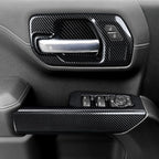 2PCS Car ABS Carbon Fiber Front Inner Door Handrail Handle Sticker Cover Interior Trim Decal for 2019-2025 Chevy Silverado | for GMC Sierra 1500 2500 3500 HD 2019-2021 Accessories
