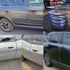 33FT(10M) Universal Car Door Edge Protector Guards, No-Glue Required Rubber Seal U Shape Automotive Door Entry Guard, Suitable for Most Cars, SUVs and Trucks (Blue)