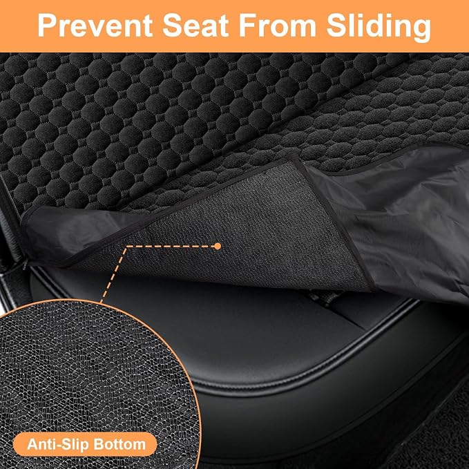 Dog Car Seat Cover for Back Seat, 2026 Upgraded 600D Heavy Duty Waterproof & Scratch-Resistant Dog Hammock for Car, Back Seat Pet Cover for Dogs with Sedan, and SUVs, Standard, Paw Prints