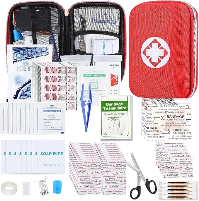 276PCS First Aid Kit Home Car Camping Hiking Emergency Supplies Small Compact Lovely Bag for School Outdoor, Basic Outdoor Essentials Survival Kit for Travel
