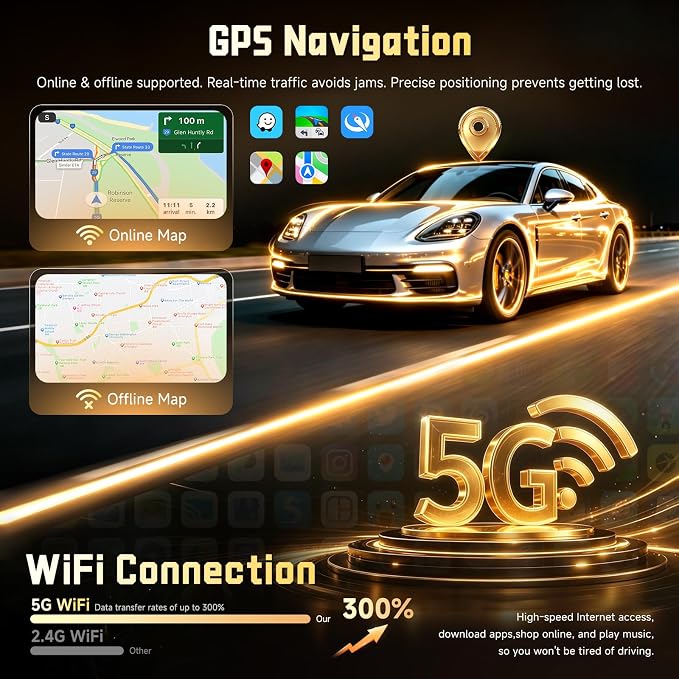 7' IPS Screen Car Radio for VW Jetta Tiguan Golf Passat MK5 MK6 T5 EOS Polo | 5Ghz WiFi,Android 15 4G+128G Radio Car Stereo with Wireless Carplay Android Auto,Type-C USB,5.0 Bluetooth 32EQ,FM/RDS,GPS