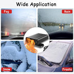 12V 150W Portable Car Heater and Defroster, 360° Windshield Defogger for Fast Heating, Plugs into Cigarette Lighter for Vehicles, Cars, RVs and SUVs