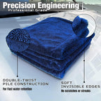 XL Car Drying Towel, 1300 GSM Professional Car Towel with Double Twisted Loop, Car Drying Towels Extra Large Super Absorbent, Microfiber Drying Towels for Cars, Trucks, SUVs - 40"x24", Navy