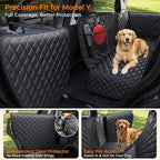 Dog Car Seat Cover for Tesla Model Y & Juniper (2025+) with Door Protectors, Waterproof Seat Cover Hammock 600D Heavy Duty Scratch Proof Nonslip Durable Soft Back Seat Covers