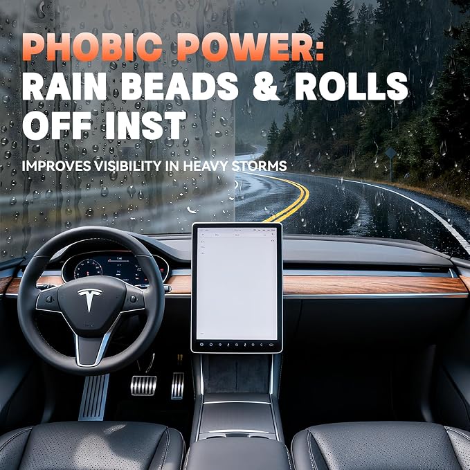 Spray Rain & Fog Defense Duo: Hydrophobic Rain Repellent & Anti-Fog Interior Spray for Car Windows, Windshield & Motorcycle Visors | Long-Lasting Bead Effect, 72-Hr Fog Prevention