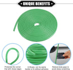 Car Door Edge Guard, 16.4ft U Shape Rubber Edge Trim Seal Strip Protector Universal for Car Truck ATV Boat Multifunctional No Glue PVC Iron Green