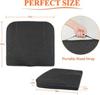 Premium Car Seat Cushion, Memory Foam Driver Seat Cushion to Improve Driving View- Coccyx & Lower Back Pain Relief - Seat Cushion for Car, Truck, Office Chair (4D Mesh Black)