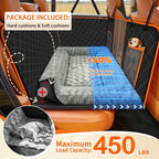 TNELTUEB Dog Car Seat Cover with Bed Mat, Back Seat Extender for Dogs (Black)