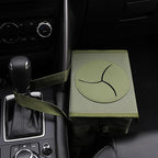 AOKJOY Car Garbage can with lid Leak Proof Vehicle Trash Can 3 Storage Pockets Hanging Waterproof car Trash Bag for SUV Green