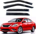 KPY Rain Guards Fit for 2012-2019 Nissan Versa Sedan, Out-Channel Window Visors Vent Wind Deflectors 4PC, Car Accessories for 12-19 Versa Sedan (Excludes Hatchback)