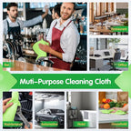 Sage Green Microfiber Cleaning Cloth -Pack of 8, Highly Absorbent Cleaning Rags, 16"X12" All Purpose Cleaning Towels for Housekeeping, Kitchen, Car, Lint Free and Reusable Microfiber Towels