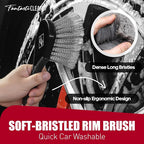 7PCS Car Wheel Brush Kit for Car Owners Detailers, Soft-bristled Brush, Tire brush for Car Detailing, Rim Cleaning Tape, Bendable & Curved Brushes and Pads for Home Shop, Cars Trucks RVs