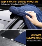2-Pack Long-Reach Pro Car Drying Towels, 48"x32" Extra Large Super Absorbent Towels, High GSM Twisted Loop, Streak-Free Single-Sided Microfiber for Car Detailing, SUV, Truck (Dark Blue)