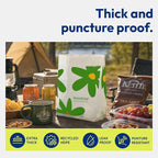 Disposable Car Garbage Bin Bags 60 PCS, Leak-proof Cleaning and Vomit Bags, Recycled HDPE, Easy Stick-On and Stand Design, Disposable Small Garbage Bags