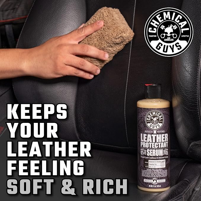 HOL_113 Leather Lovers Kit for Leather Car Interiors, Furniture, Apparel, Shoes, Sneakers, Boots (Works on Natural, Synthetic, Pleather, Faux Leather and More) (5 Items), 16 oz, Black