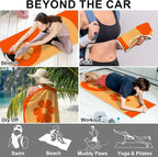 2 Pack Car Towels Seat Cover with Storage Bag, Multifunctional Microfiber Towel for Gym Outdoor Sport Running,Picnic, Beach, Pet Dog Travel,Fits Car SUV Truck (Flora Balance)