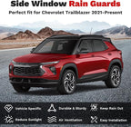 Rain Guards - Window Visors for Chevrolet Trailblazer 2021-2025 2026, Outside-Mount Tape-On Side Window Wind Deflectors for Trailblazer Accessories, Vent Visors Shades Rainproof