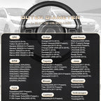 Car Steering Wheel Cover for F-150 Tundra Range Rover 15.5-16 inch, Black and Beige Microfiber Leather