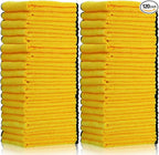 120 Pcs Yellow Microfiber Towels: 16"x16" Microfiber Drying Towels Bulk Micro Fiber Car Cleaning Cloth for Cars Drying Washing Polishing Cleaning Household Supplies