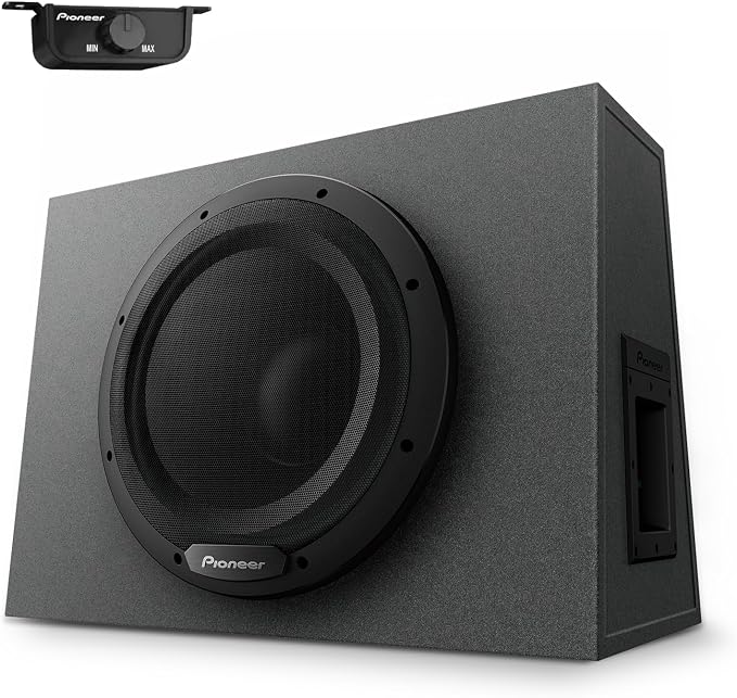 TS-WX1210A 12” Subwoofer – 1300W Max, Built-in Amp for Easy Bass Upgrade, Enclosure Included, Amp Included, High-Level Input, Works with Most Factory or aftermarket radios