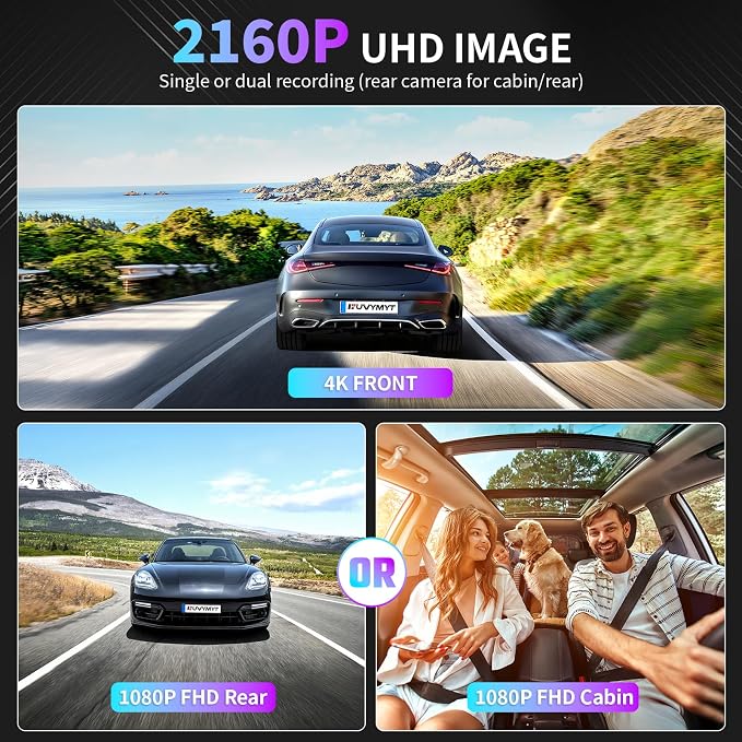 OEM Style Front Dash Cam for Hyundai Ioniq 6 2023-2025 | Front 4K, 64GB Card,(Must have an auto-dimming rearview mirror), Hidden Design, Plug&Play, Easy Install