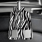 Purse Hook for Car Abstract Black Zebra 1 Pack Headrest Back Seat Hook Premium Leather Double Metal Hanger Storage Pack Bag Purse Holder Car Interior Accessories