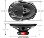 CH6930B 6 x 9 Inch Car Door Speakers - 400 Watts Max (Pair), Coaxial, 3 Way, Full Range, 4 Ohms, Sold in Pairs, Bocinas para Carro