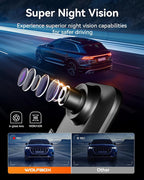 G850 12" 4K Rear View Mirror Camera with 5.8GHz WiFi and Voice Control, Smart Mirror Dash Cam Front and Rear, Backup Camera with 1080P, Dash Cam with WDR, Includes 64GB Card & GPS