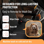 Dog Car Seat Cover, Waterproof Front Seat Protector for SUV Truck Sedan, Pet Safety Travel Comfort System with Universal Fit, Pink