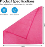 Microfiber Cleaning Cloth,12 Pack Cleaning Rags, Cleaning Towels with 4 Color Assorted, 11.8"X11.8"(Green/Blue/Yellow/Pink)