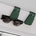 Sunglass Holder for Car Visor, Grass Green, 2 Packs | Suede Cloth, Magnetic, Organizer for Car Accessories
