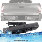 Tailgate Handle Rear View Backup Camera 6909004020 Compatible with Toyota Tacoma 2005-2015 Black Aftermarket Replacement Reverse Parking Liftgate Latch Handle Camera (RCA Connector)