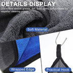 20 Pcs Microfiber Car Drying Towels Microfiber Cleaning Cloth 800 GSM Thick Plush Cleaning Dusting Cloth Auto Detailing Absorbent Towels Rags for Car Household Kitchen Window(Grey and Blue)