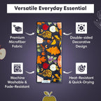 Double Sided Microfiber Hand Towels, 17x27 Inches Waffle Design Kitchen Towels Set, Durable & Soft Fast Drying Hand Wash Cloth and Dishcloth for Everyday Use at Home (Jonny & Gather- Blue/Multi)