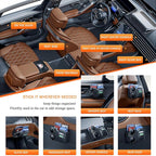 Foldable Car Storage Box with Glasses Clip,Multifunctional Seat Back Organizer,Trash Can, Auto Door Side Pocket,Storage Bag,Car Accessories Organizer Box