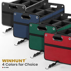 Car Trunk Organizer, Car Storage Organizer, Collapsible Multi Compartment for Car, Suv, Sedan, Truck, 100L, Extra Larger (Green, 100L)