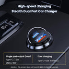 Car Charger, Invisible Cigarette Lighter USB Adapter [All Metal & Mini], 2 Port Car Adapter, QC3.0 Dual Port Cigarette Lighter for iPhone 17 16 Samsung S25 Ultra Piexl 10 and More