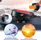 2 Pcs Portable 2 in 1 Car Heater 12v 150w Car Heater Plug in Cigarette Lighter Defroster Windshield 360 Degree Rotation Fan Auto Demister Cooling Air Circulator(Red, Black)